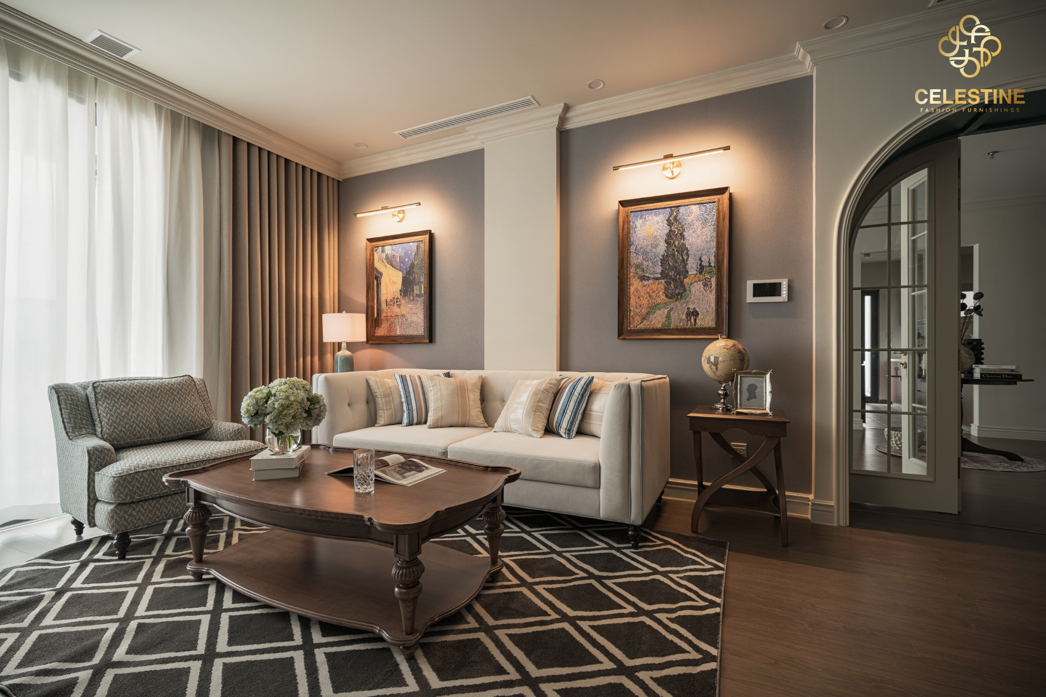 Sofa gỗ sang trọng là điểm nhấn của nội thất cao cấp