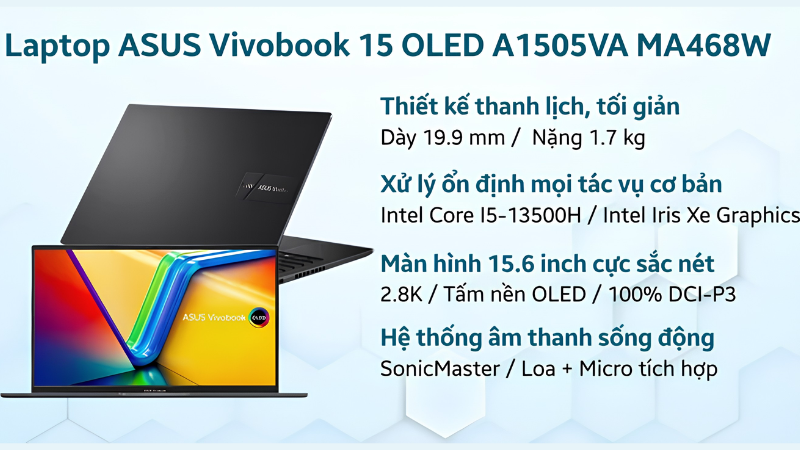Laptop ASUS Vivobook 15 OLED A1505VA MA468W