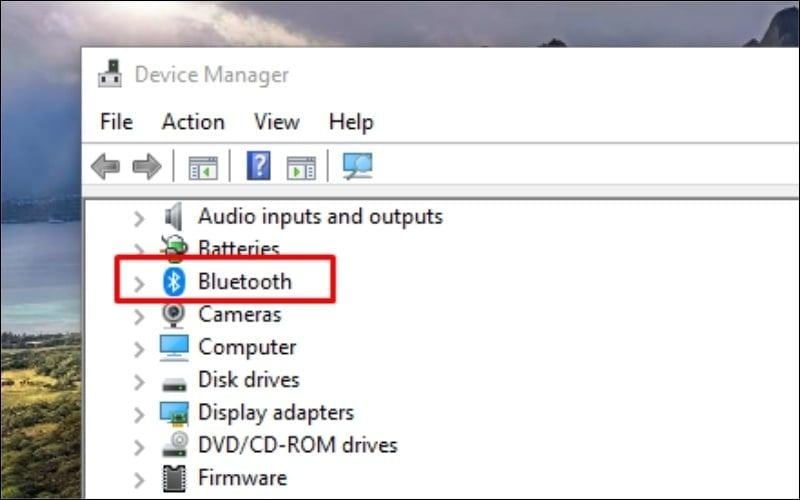 Kiểm tra laptop có Bluetooth không trong Device Manager