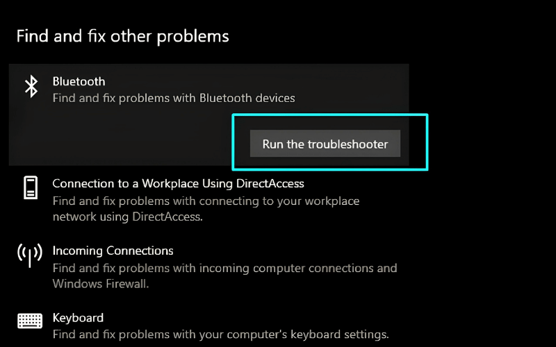 Chạy troubleshoot trên Windows để khắc phục sự cố