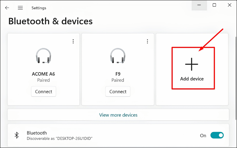 Chọn Add device
