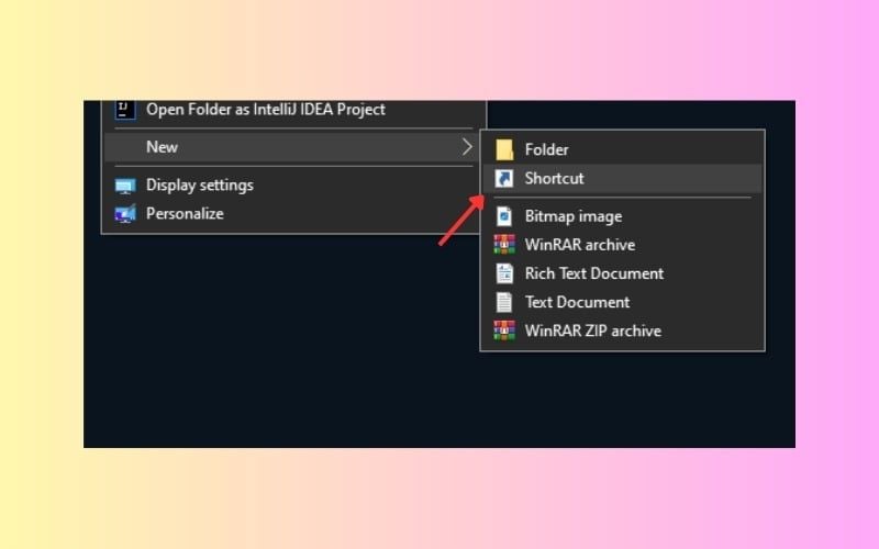 Tạo Shortcut mới ở Desktop