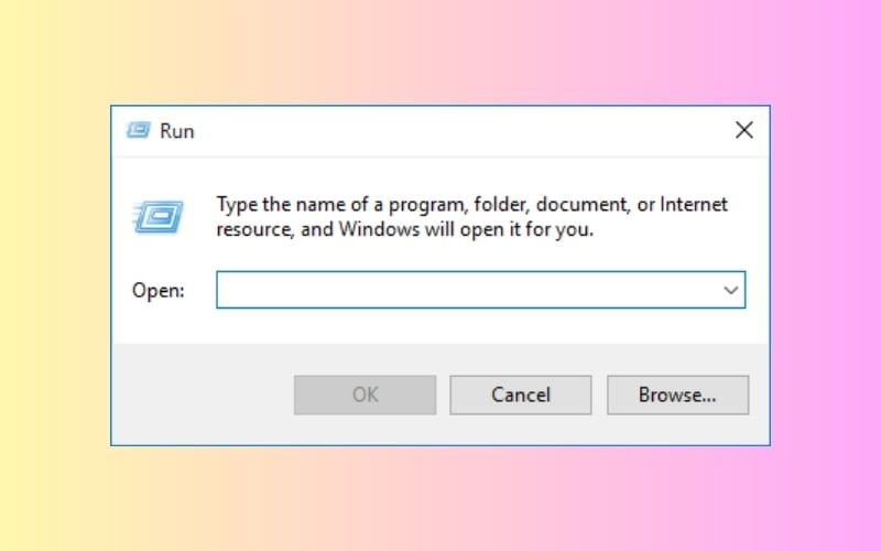 Hộp thoại Run trên Windows