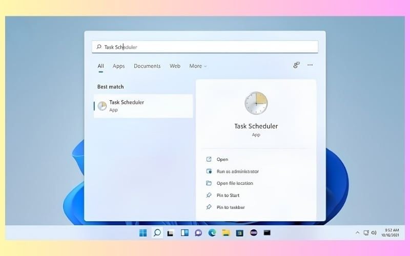 Mở Task Scheduler trên Windows