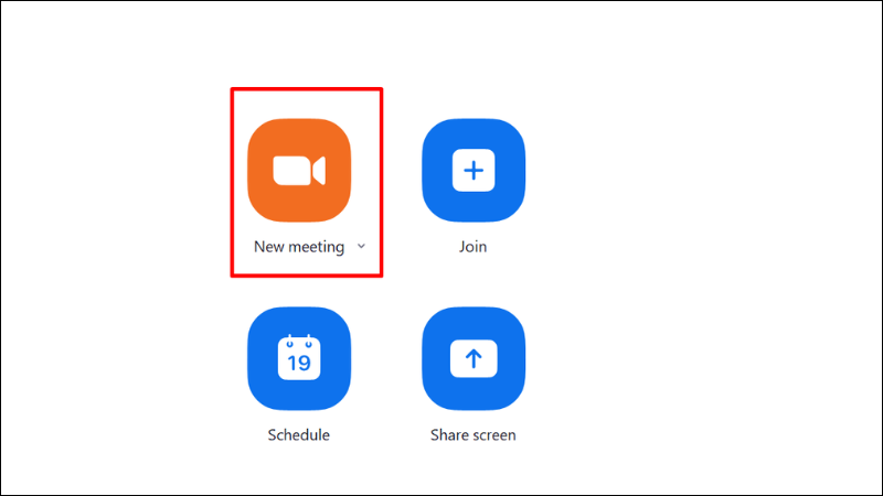 Nhấn vào New Meeting để tạo 1 cuộc họp mới