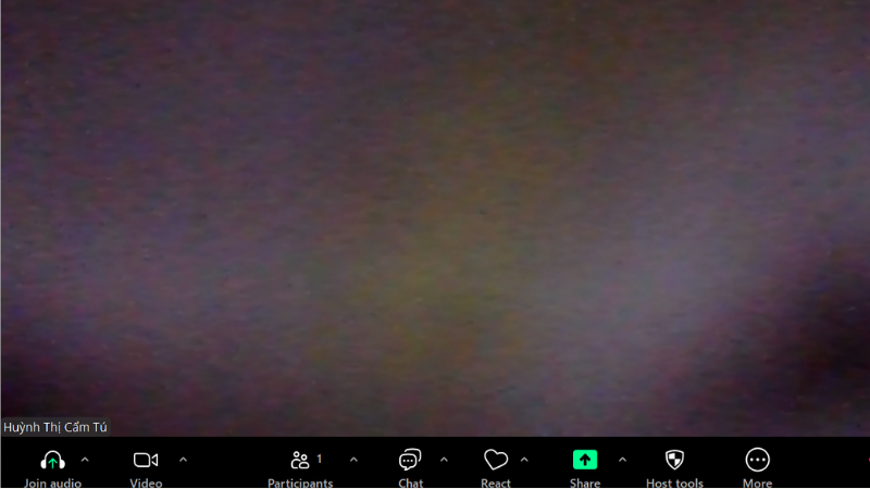 Hình ảnh từ webcam sẽ được hiển thị trên màn hình