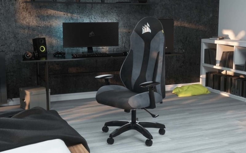 Corsair TC60 Fabric Black là dòng ghế ưu tiên sự thoải mái từ chất liệu vải thoáng khí