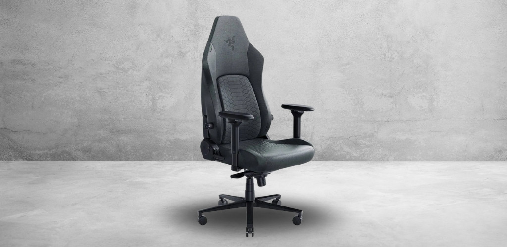 Razer Iskur V2 - Dark Grey Fabric sử dụng chất liệu vải cao cấp