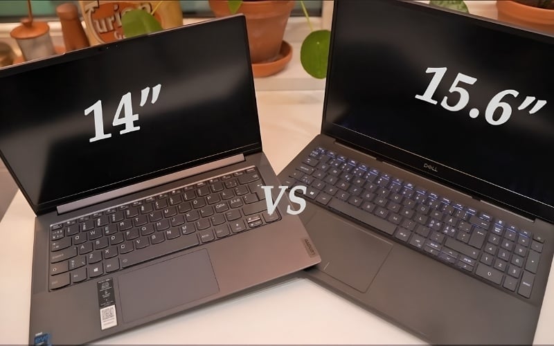 14 inch phù hợp hơn với phần lớn sinh viên du lịch vì gọn, nhẹ