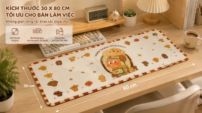 Lót chuột SKYLOONG Puppy Star Desk Mat có kích thước 30 x 80cm tối ưu