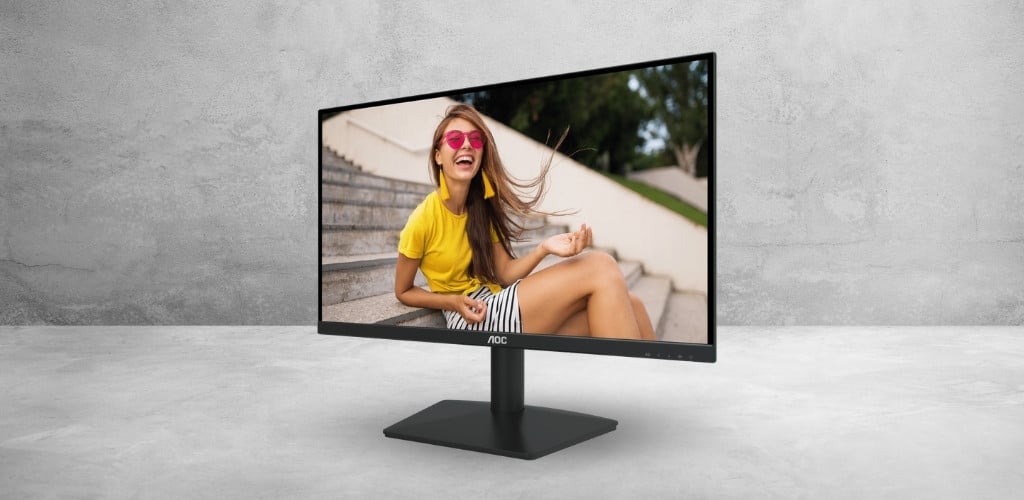 Màn hình AOC 22B15H2 sở hữu thiết kế 3 cạnh tràn viền tinh tế