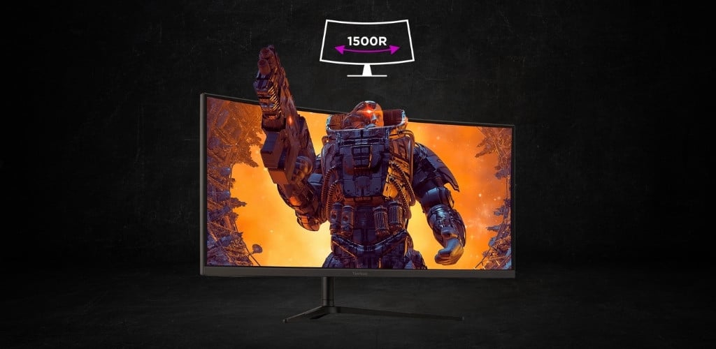 GEARVN - Màn hình cong ViewSonic VX3418C-2K 34