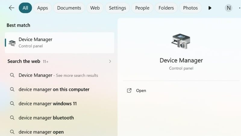 Mở Device Manager