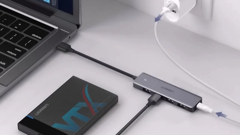 Hub USB có thể ảnh hưởng nếu không đủ băng thông