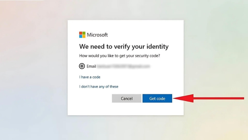 Chọn mục Get code