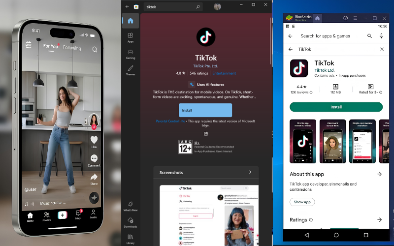 TikTok có thể được sử dụng trên máy tính theo 3 phương pháp khác nhau
