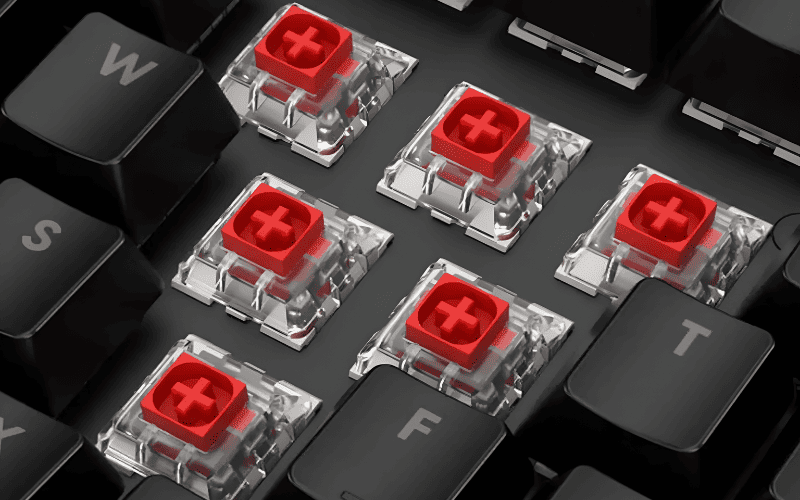 Linear switch nhấn mượt, ít ồn, phù hợp cho các thao tác nhanh khi chơi game
