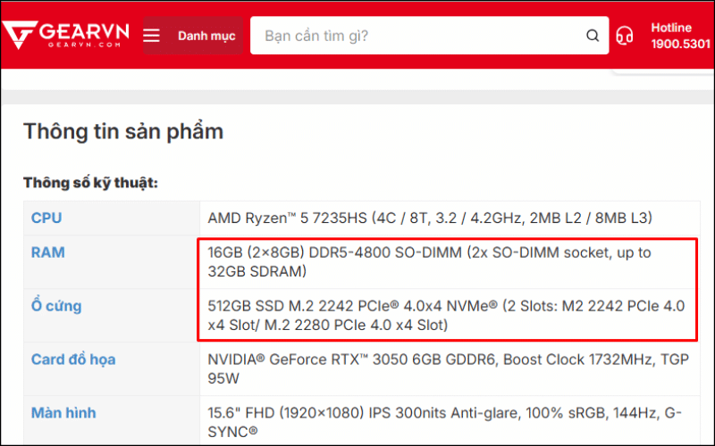 Kiểm tra khả năng nâng cấp RAM/SSD của laptop