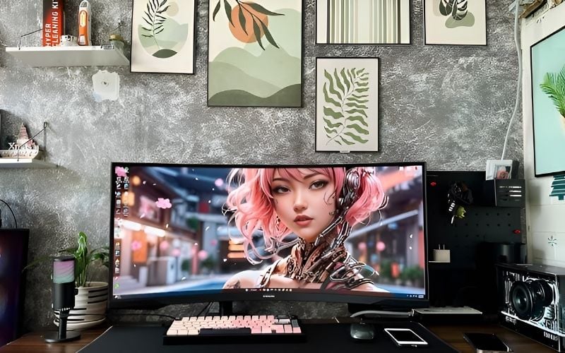 Màn hình cong trên 32 inch mang lại góc nhìn rộng và trải nghiệm chân thực