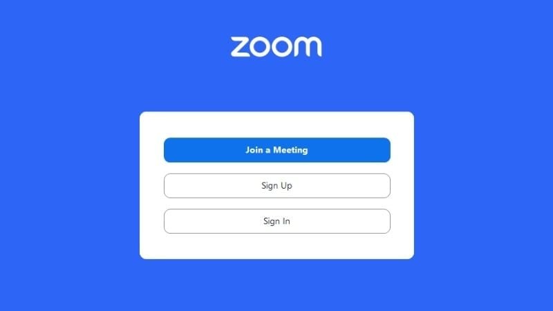 Mở Zoom và chọn một trong ba mục