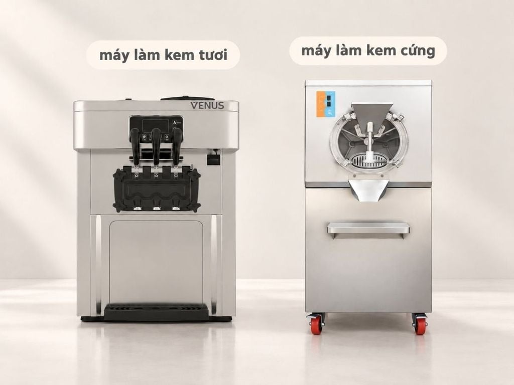 Tư vấn chọn máy làm kem tươi hoặc kem cứng phù hợp mô hình kinh doanh