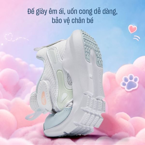 Giày Chạy Thể Thao Bé Gái Size 22-27 Anta Kids 3225C0001-3
