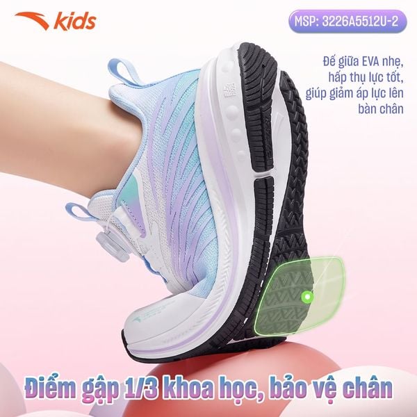 Giày Chạy Bộ Thể Thao Bé Gái Size 33-39 Anta Kids 3226A5512U-2