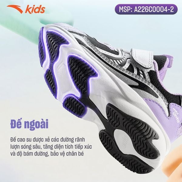 Giày Thể Thao Bé Gái Size 22-27 Anta Kids A226C0004-2