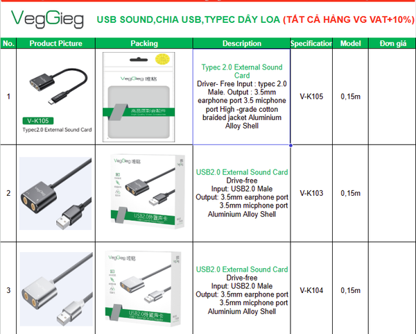 USB Sound – Chia USB – Type-C – Dây Loa Đà Nẵng – Tam Kỳ