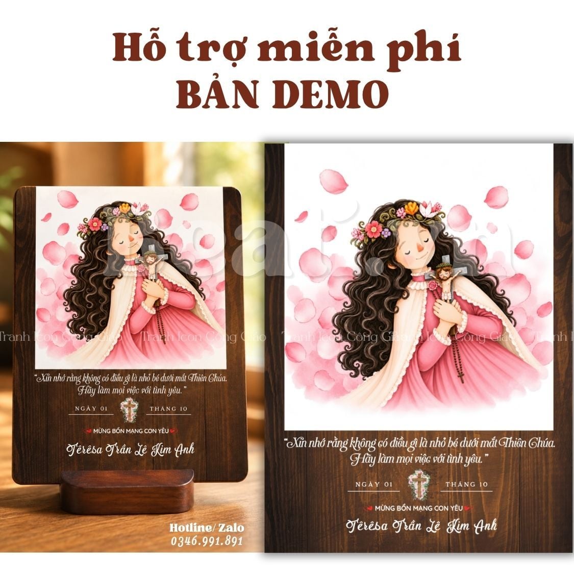 Quà Công Giáo Thánh Têresa In tên riêng