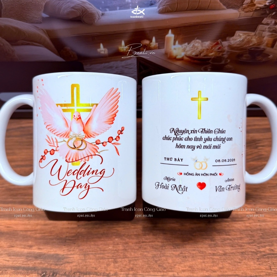 Ly sứ Công Giáo làm quà cưới ý nghĩa