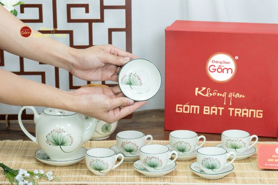 Bộ Trà Dáng Minh Long Vẽ Hoa Bồ Công Anh