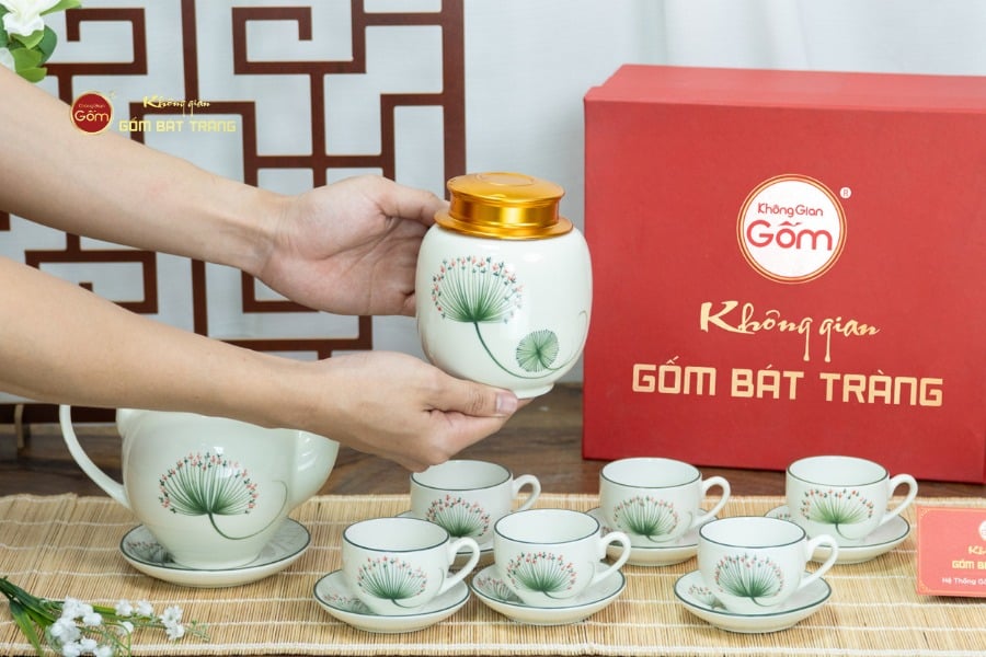 Bộ Trà Dáng Minh Long Vẽ Hoa Bồ Công Anh