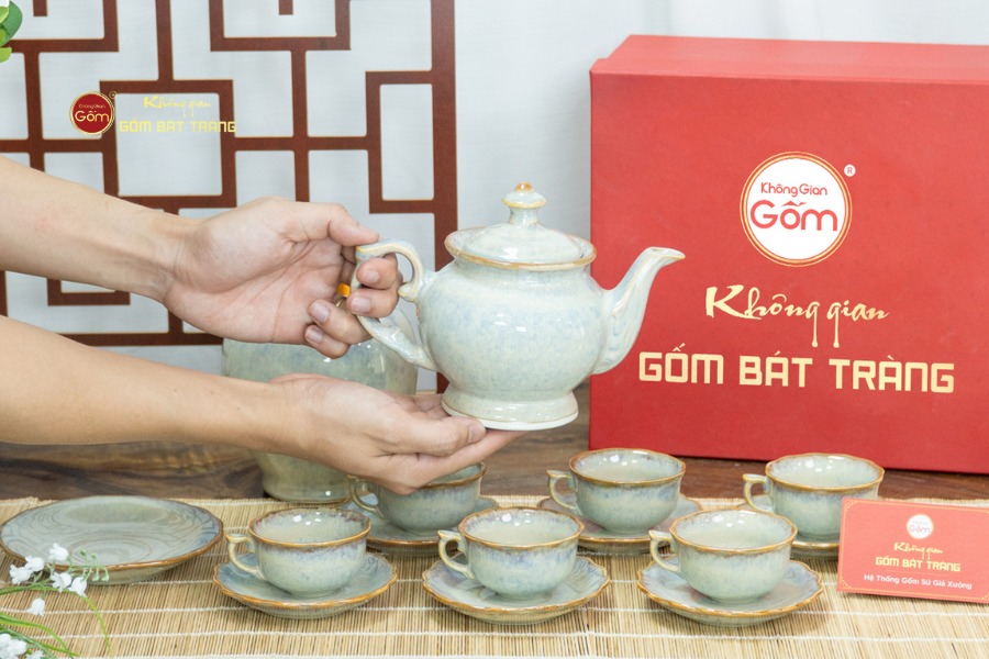 Bộ Trà Men Ghi Hỏa Biến Đài Các