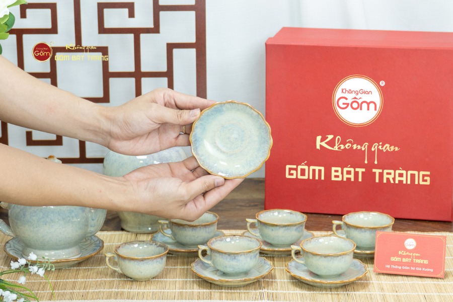 Bộ Trà Men Ghi Hỏa Biến Đài Các