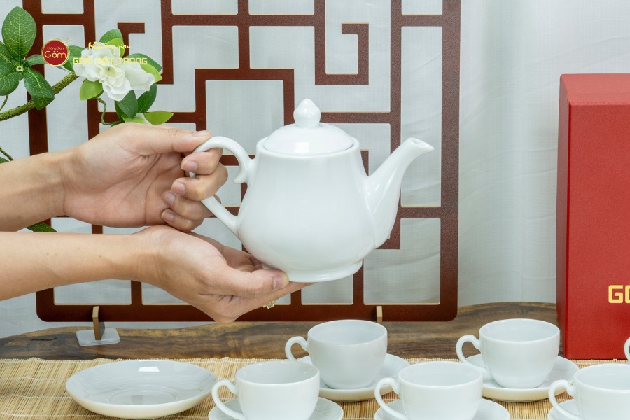 Bộ Trà Men Trắng Đức