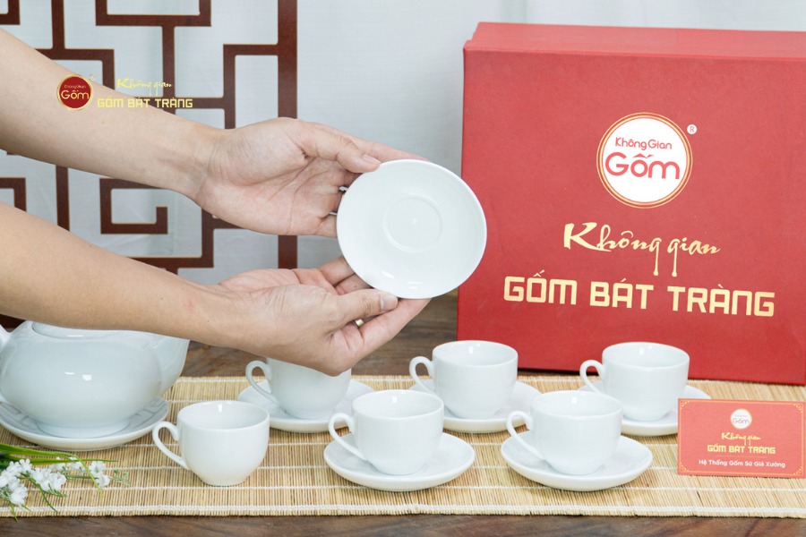 Bộ Trà Men Trắng Minh Nguyệt