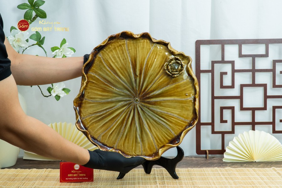 Khay Trà Sen Men Hoàng Thổ