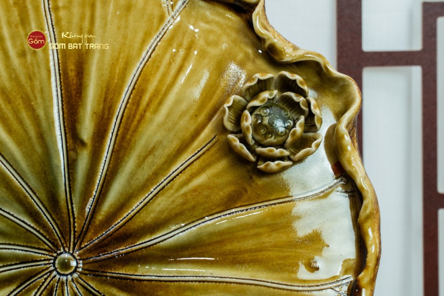 Khay Trà Sen Men Hoàng Thổ