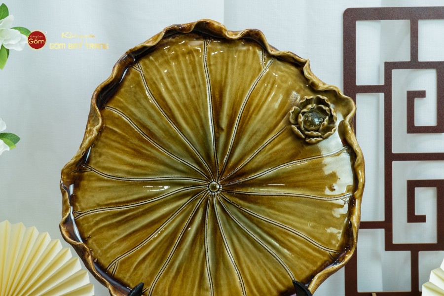 Khay Trà Sen Men Hoàng Thổ