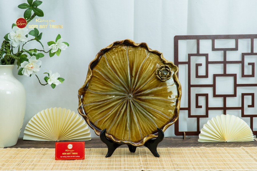 Khay Trà Sen Men Hoàng Thổ