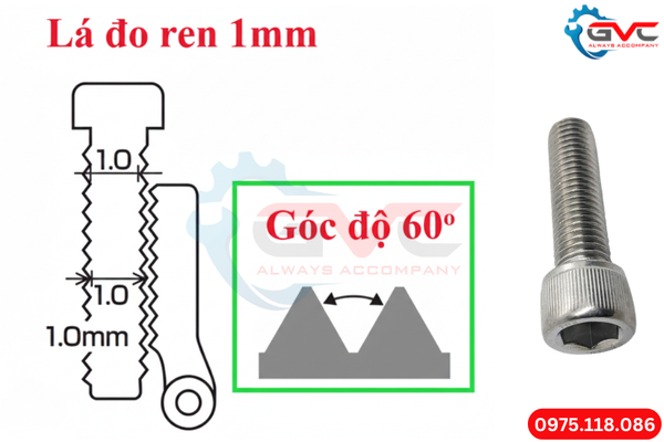 bước ren tiêu chuẩn ISO bảng tra metric M3 M42 bu lông GVC Vietnam Hà Đông