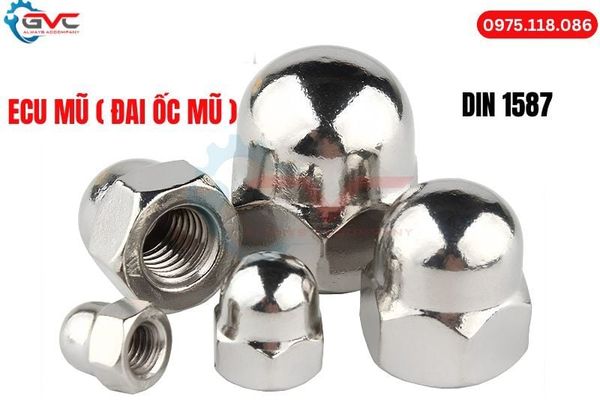 Ecu mũ ( đai ốc mũ) din 1587