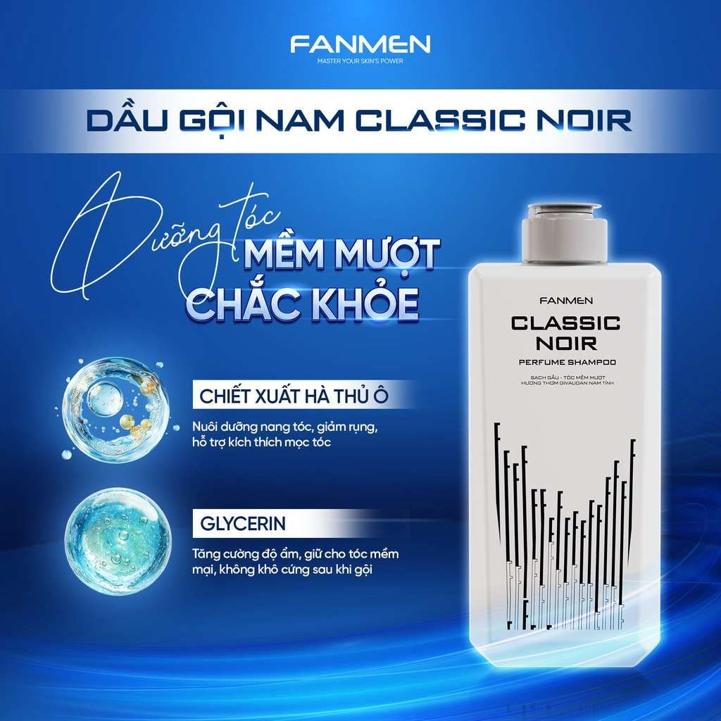 Dầu Gội Nam Classic Noir Hương Nước Hoa Cao Cấp