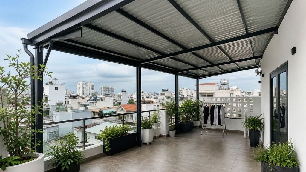 Mái bằng giấu tôn