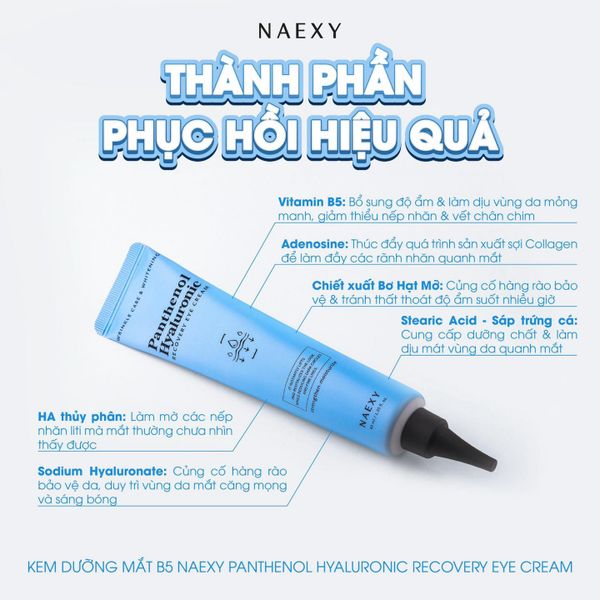 KEM DƯỠNG MẮT B5 NAEXY PANTHENOL HYALURONIC RECOVERY EYE CREAM 2