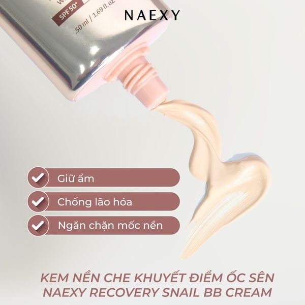 KEM NỀN ỐC SÊN NAEXY RECOVERY SNAIL B.B CREAM 2