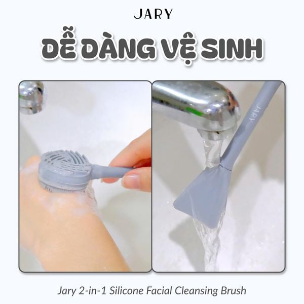 CỌ RỬA MẶT & ĐẮP MẶT NẠ JARY 2-IN-1 SILICONE FACIAL CLEANSING BRUSH 3