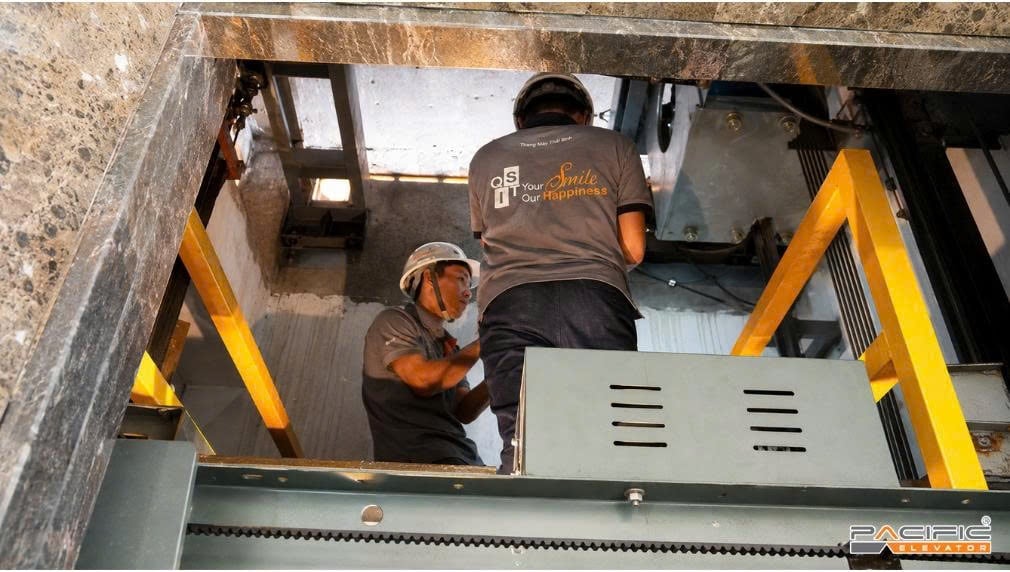 Hình ảnh kỹ thuật Thang máy Pacific tại công trình thang máy