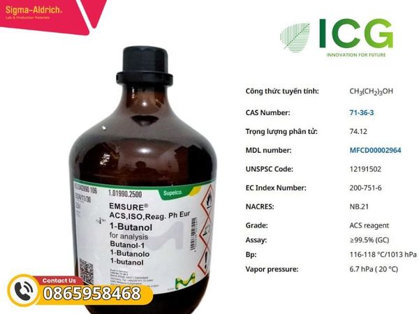 1-Butanol for analysis EMSURE® ACS, ISO, Reag. Ph Eur